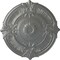 Ekena Millwork Attica Ceiling Medallion (Fits Canopies up to 3 3/4"), Hand-Painted Silver, 39 1/2"OD x 2 1/2"P CM39ATSLS - alternate 1